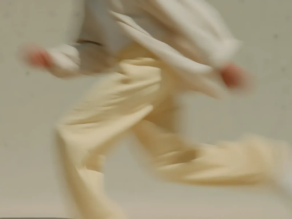 Blurred image of person running with ease