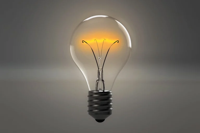 Glowing light bulb